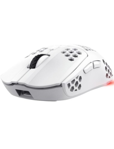 Ratón Gaming Inalámbrico Trust Gaming GXT 929 Helox/ Batería recargable/ Hasta 4800 DPI/ Blanco