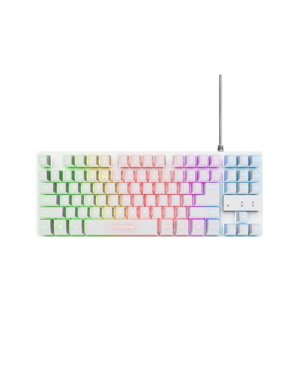 Pack Gaming Trust Gaming GXT 794W/ Teclado RGB + Ratón RGB + Alfombrilla