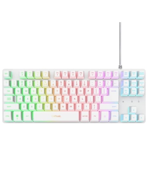 Teclado Gaming Trust Gaming GXT 833 Thado TKL 25896/ Blanco