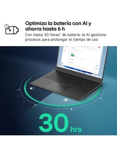 Portátil LG Gram 14Z90T-G.AD8BB Intel Core Ultra 7-255H/ 32GB/ 2TB SSD/ 14'/ Win11