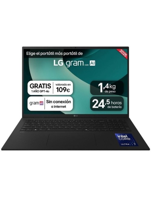 Portátil LG Gram 17Z90TL-G.AU88B Intel Core Ultra 7-258V/ 32GB/ 1TB SSD/ 17'/ Win11
