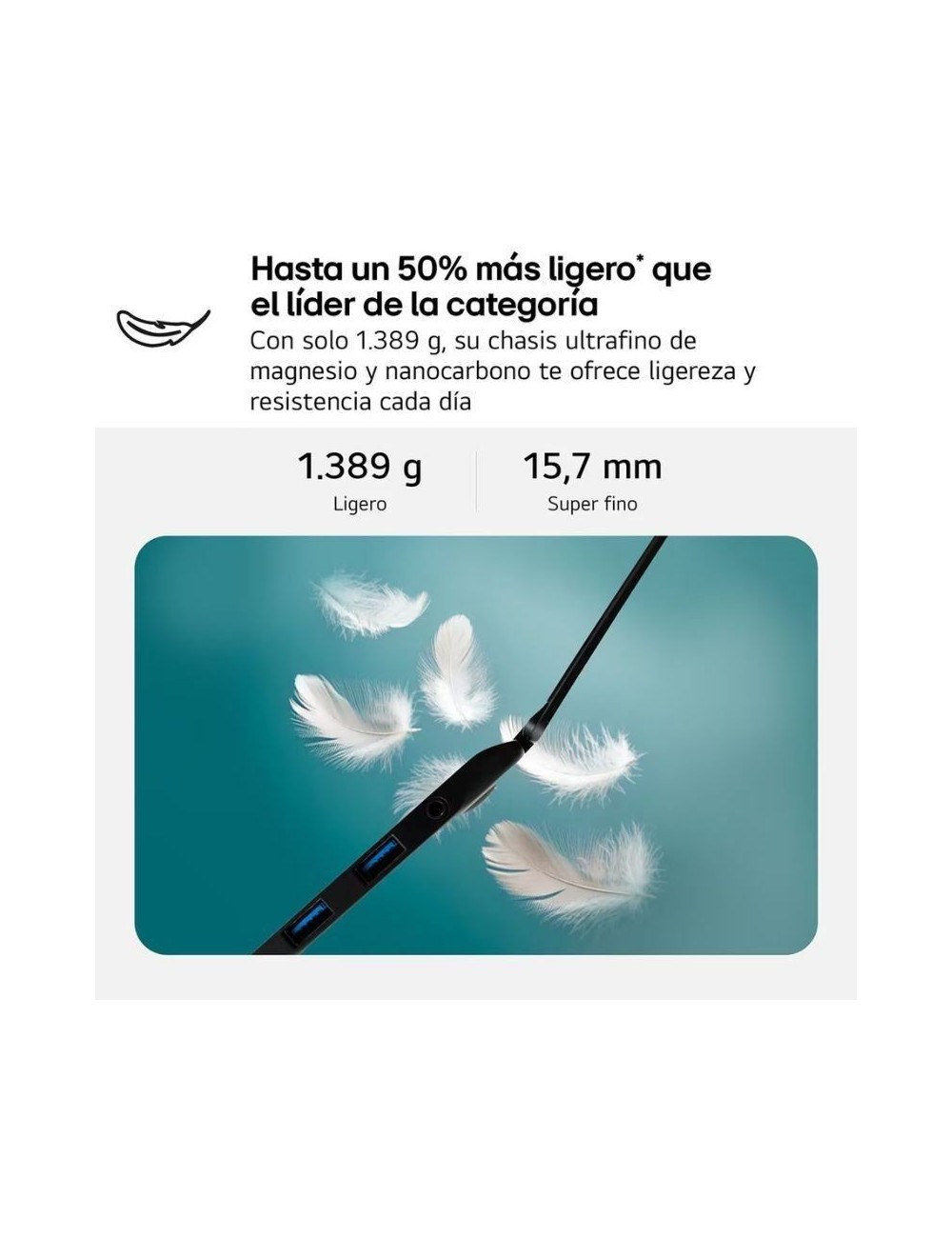 Portátil LG Gram 17Z90TL-G.AU88B Intel Core Ultra 7-258V/ 32GB/ 1TB SSD/ 17'/ Win11