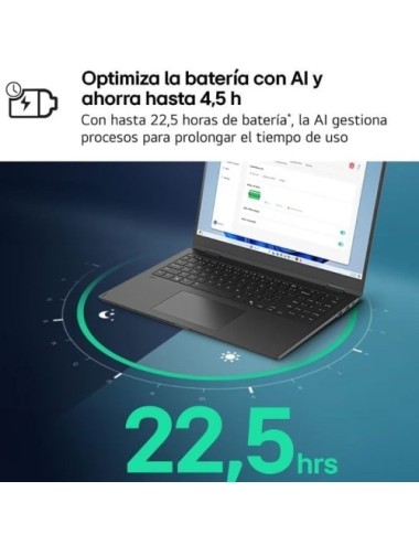Portátil LG Gram 17ZD90T-G.AX88B Intel Core Ultra 7-255H 32GB/ 1TB SSD/ 17'/ Sin Sistema Operativo