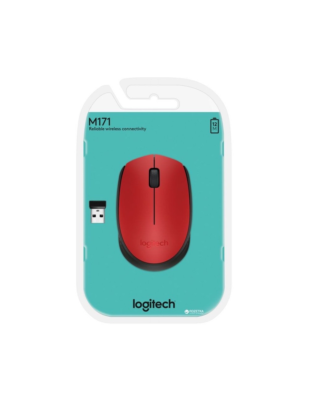 Ratón Inalámbrico Logitech M171/ Hasta 1000 DPI/ Rojo