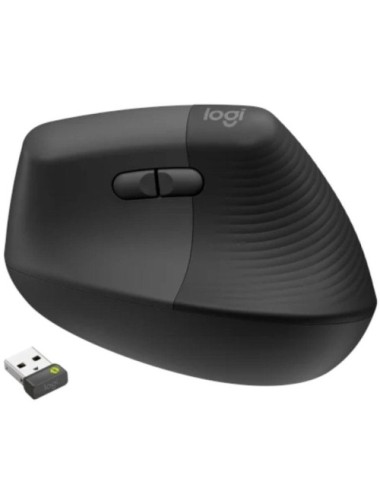 Ratón Vertical Inalámbrico Logitech Lift Vertical Ergonomic Mouse Business/ Hasta 4000 DPI/ Grafito