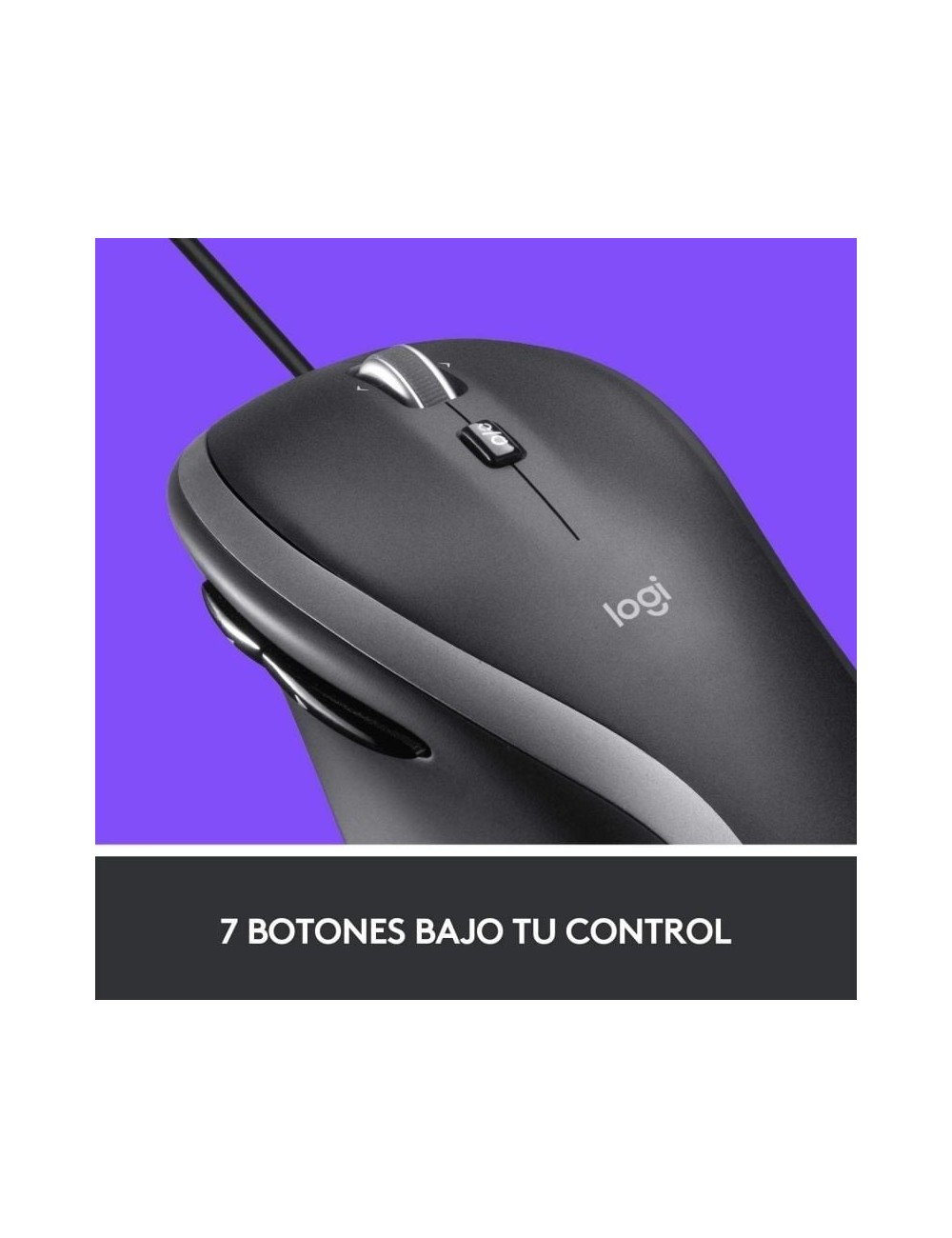 Ratón Logitech M500S/ Hasta 4000 DPI/ Negro