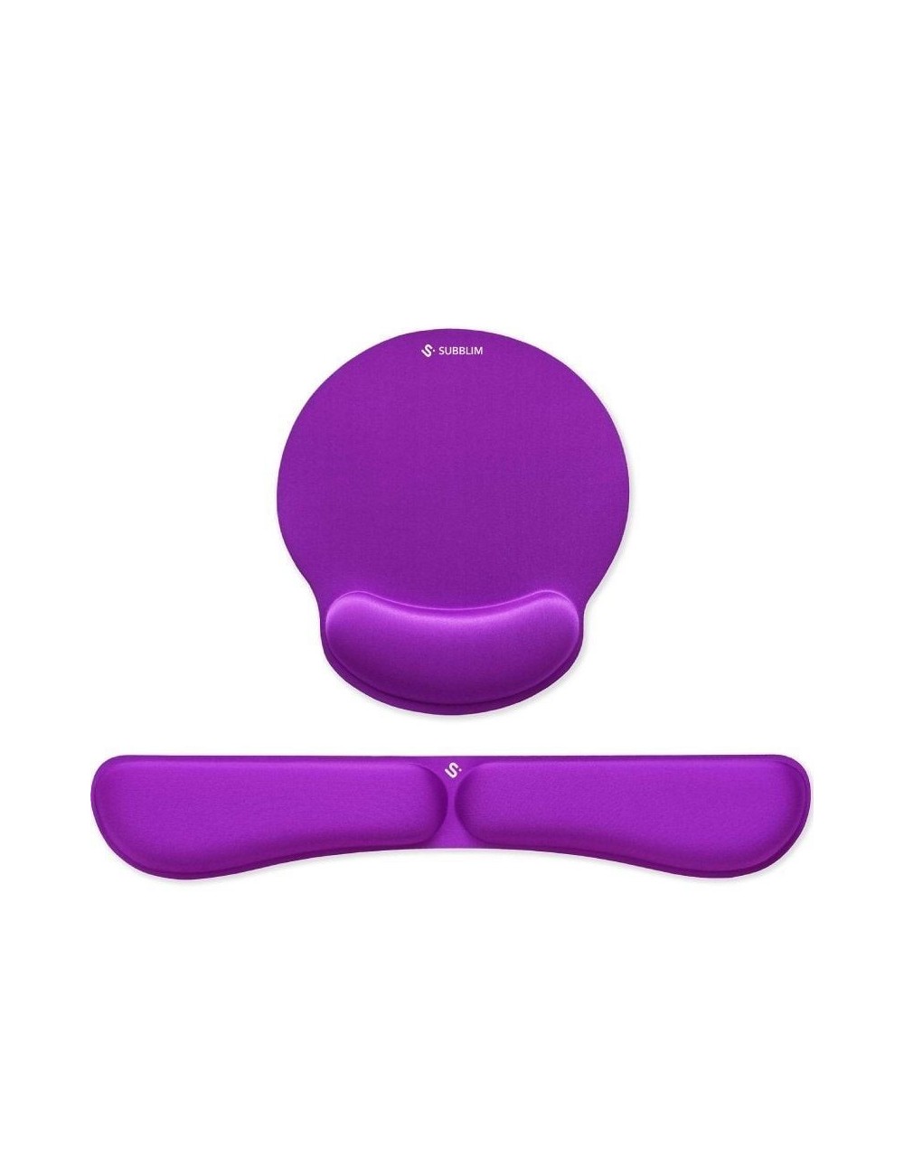 Pack de Reposamuñecas y Alfombrilla Ergonómica Subblim Ergo MemoryFlex/ Púrpura