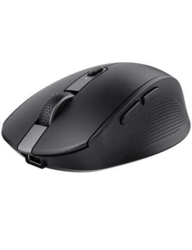 Ratón Inalámbrico Trust Ozaa Compact Wireless/ Batería recargable/ Hasta 3200 DPI/ Negro