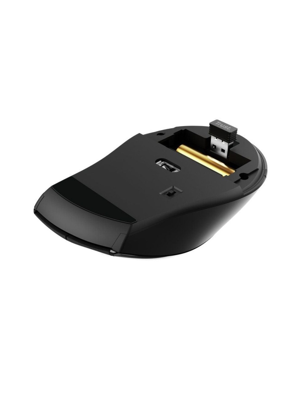 Ratón Inalámbrico Trust Sura/ Hasta 1200 DPI/ Negro