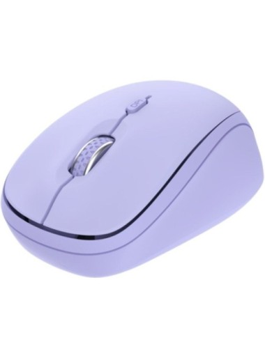 Ratón Mini Inalámbrico Trust Yvi+ Multidispositivo/ Hasta 1600 DPI/ Púrpura