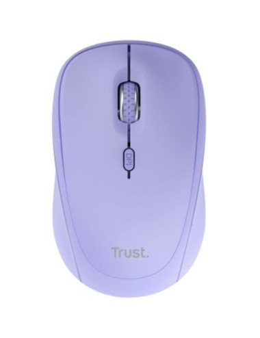 Ratón Mini Inalámbrico Trust Yvi+ Multidispositivo/ Hasta 1600 DPI/ Púrpura
