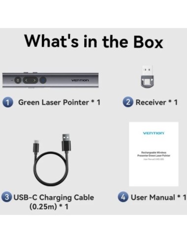 Presentador Inalámbrico Vention KQJH0/ Gris