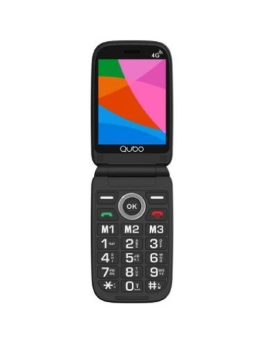 Teléfono Móvil Qubo X-D340 4G para Personas Mayores/ Negro