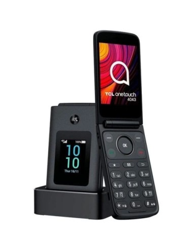 Teléfono Móvil TCL One Touch 4043D para Personas Mayores/ 4G/ Gris Oscuro