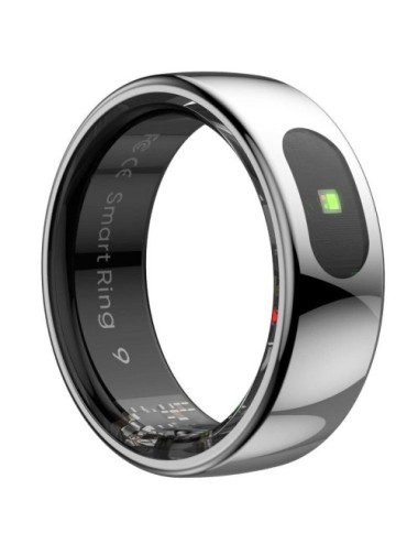 Anillo Inteligente Leotec Kör Ha Talla 9/ Ø19.1mm/ Notificaciones/ Frecuencia Cardíaca/ Plata