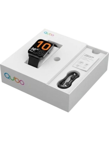 Smartwatch Qubo SMT-200/ Notificaciones/ Frecuencia Cardíaca/ Negro