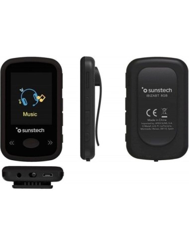 Reproductor MP4 Sunstech IbizaBT/ 8GB/ Pantalla 1.8'/ Radio FM/ Negro