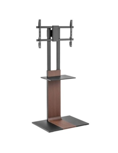 Soporte de Suelo Inclinable/ Giratorio con Bandeja DVD Aisens FT86TSE-401 para TV de 37-86'/ hasta 50kg