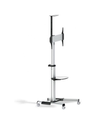 Soporte de Suelo Inclinable/ Ajustable con Ruedas TooQ FS1870M-B para TV de 37-70'/ hasta 50kg