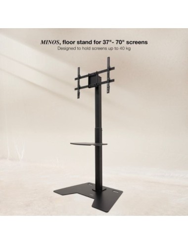 Soporte de Suelo Rotatorio/Ajustable TooQ FS2284M-B para TV de 37-70'/ hasta 70kg