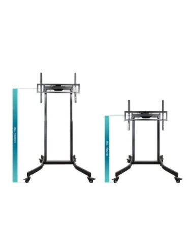 Soporte de Suelo Eléctrico con Ruedas TooQ FSM02-B para TV 55-100'/ hasta 120kg