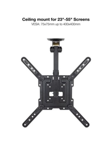 Soporte de Techo Giratorio/ Inclinable TooQ LPCE1123TSLI-B para TV de 23-55'/ hasta 20kg