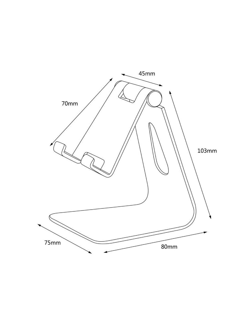 Soporte para Smartphone/Tablet Aisens MS1PM-083/ Gris