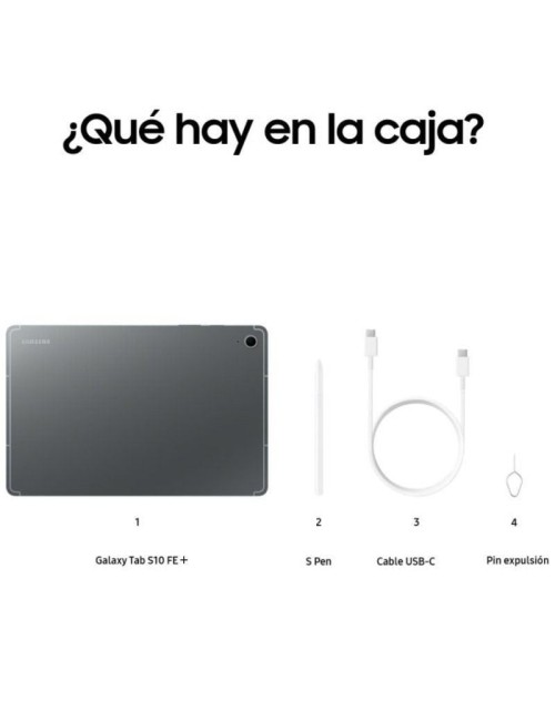 Tablet Samsung Galaxy Tab S10+ FE 13.1'/ 12GB/ 256GB/ Octacore/ Gris
