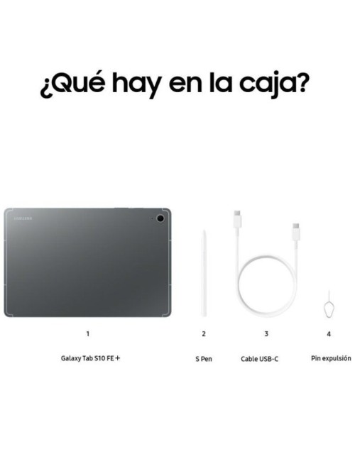 Tablet Samsung Galaxy Tab S10+ FE 13.1'/ 8GB/ 128GB/ Octacore/ Gris