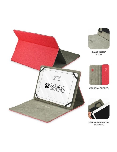 Funda Subblim Clever Stand para Tablets de 9.6'-11'/ Roja