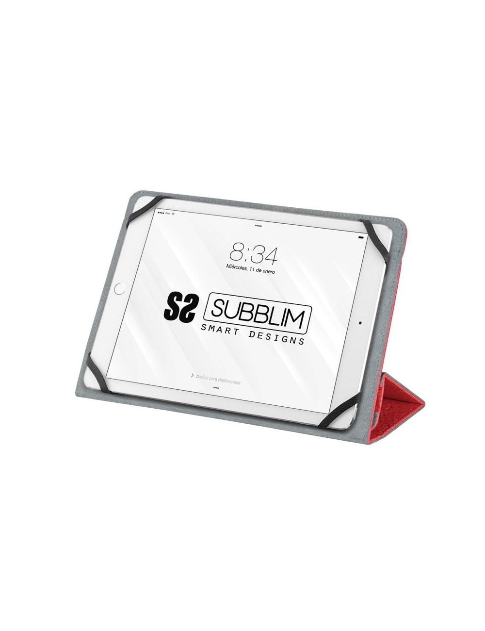 Funda Subblim Clever Stand para Tablets de 9.6'-11'/ Roja
