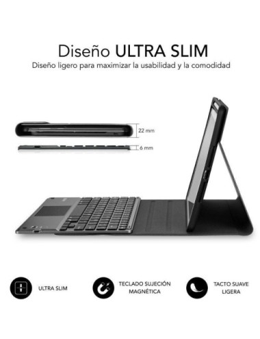 Funda con Teclado Subblim KeyTab Pro BT para Tablet iPad 10.9' 10a Gen/ Negra