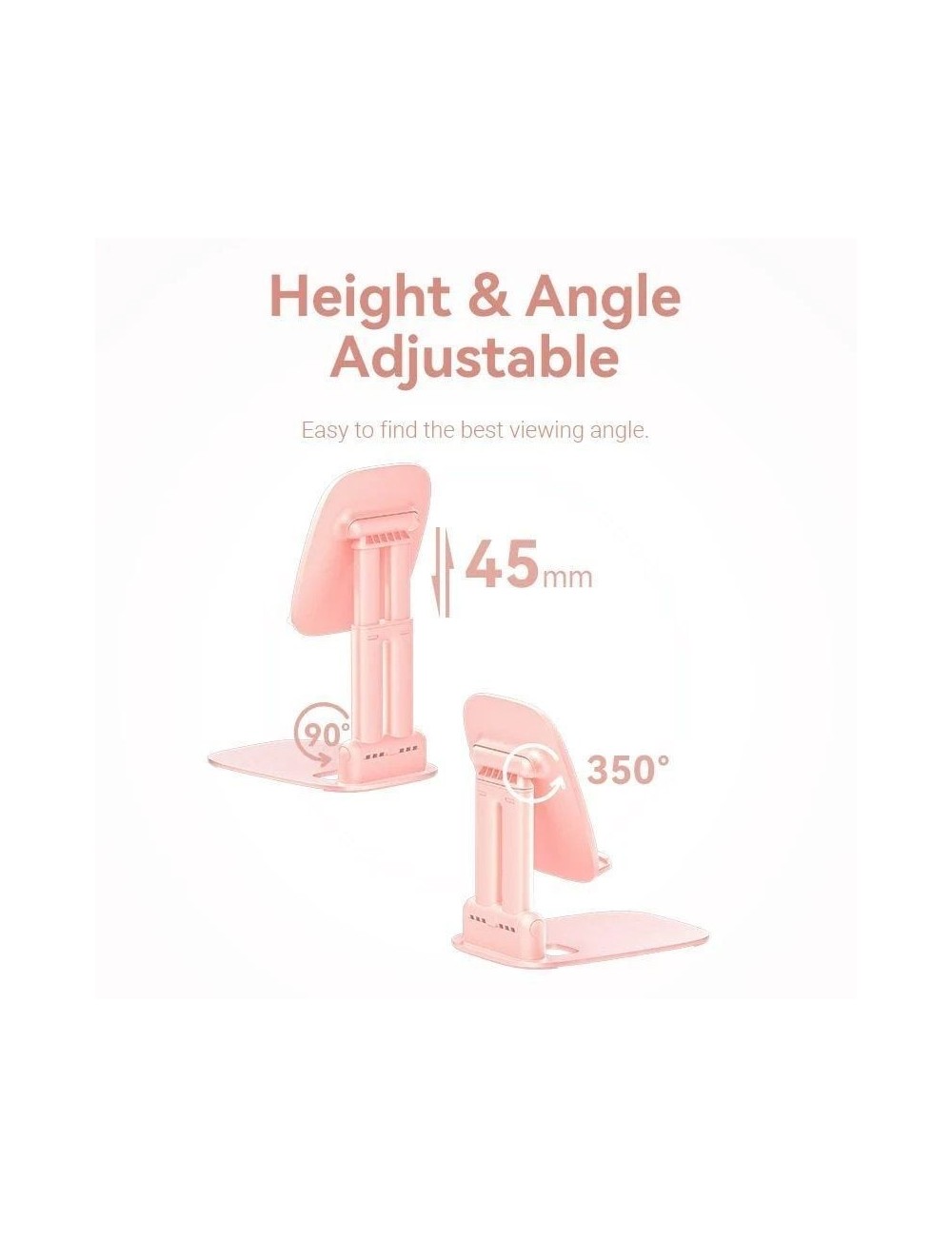 Soporte para Smartphone/Tablet Vention KSGP0/ Rosa