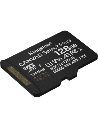 Tarjeta de Memoria Kingston CANVAS Select Plus 128GB microSD XC/ Clase 10/ 150MBs