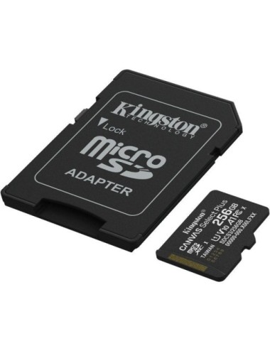 Tarjeta de Memoria Kingston CANVAS Select Plus 256GB microSD XC con Adaptador/ Clase 10/ 150MBs
