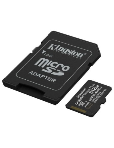 Tarjeta de Memoria Kingston CANVAS Select Plus 512GB microSD XC con Adaptador/ Clase 10/ 150MBs