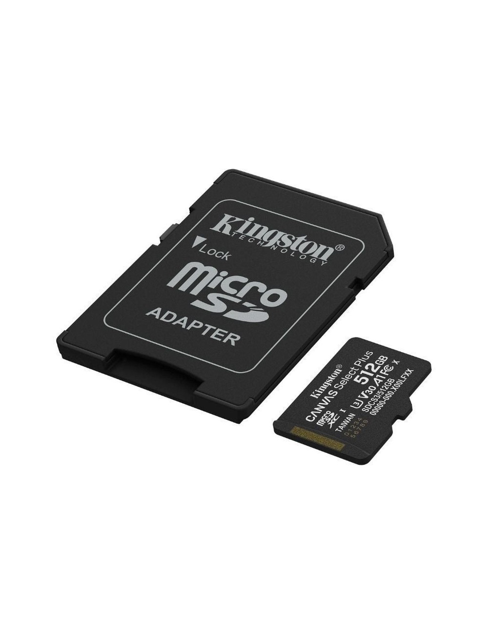Tarjeta de Memoria Kingston CANVAS Select Plus 512GB microSD XC con Adaptador/ Clase 10/ 150MBs