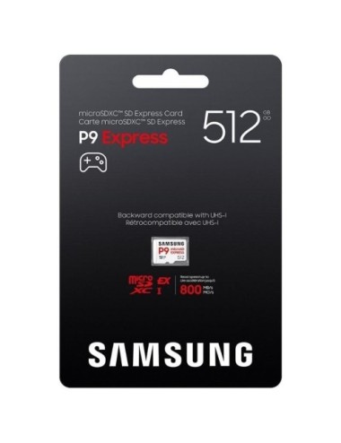 Tarjeta de Memoria Samsung P9 Express 512GB microSD XC/ Clase 10/ 800MBs