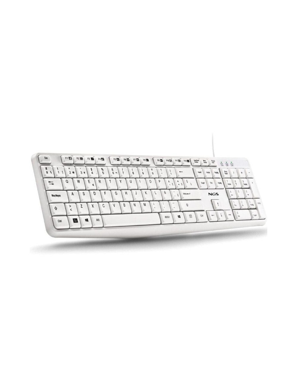 Teclado NGS Heritage HERITAGESPANISH/ Blanco