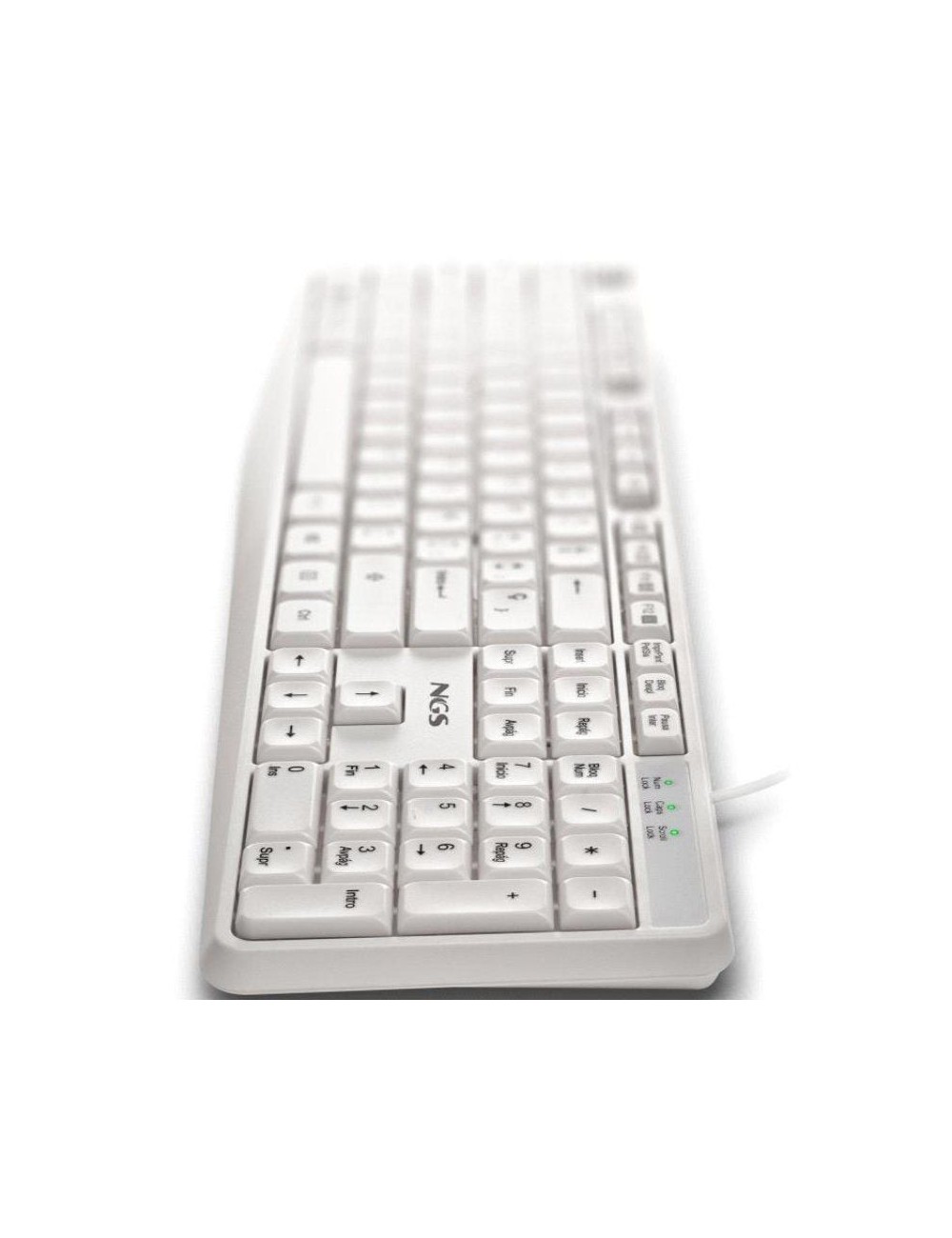 Teclado NGS Heritage HERITAGESPANISH/ Blanco