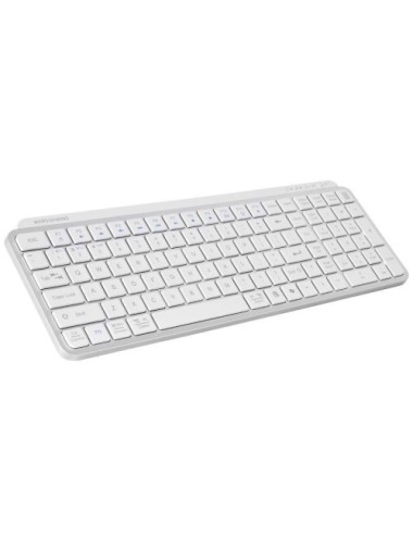Teclado Compacto Inalámbrico Mars Gaming MK-SILENKEYS/ Blanco