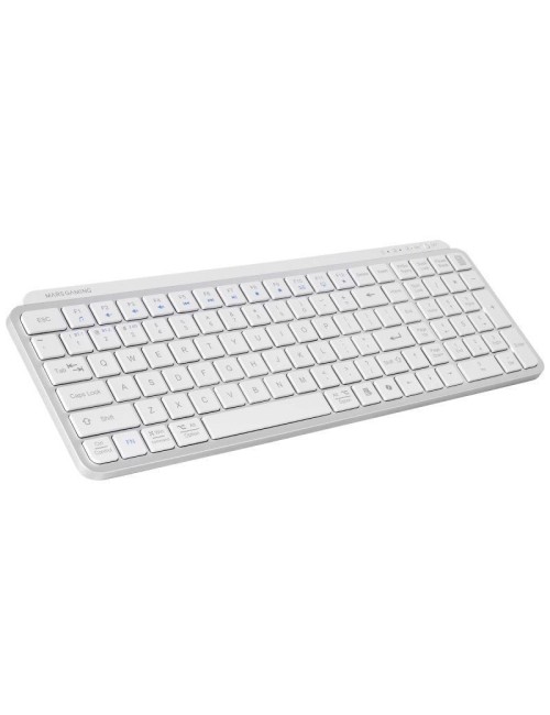 Teclado Compacto Inalámbrico Mars Gaming MK-SILENKEYS/ Blanco
