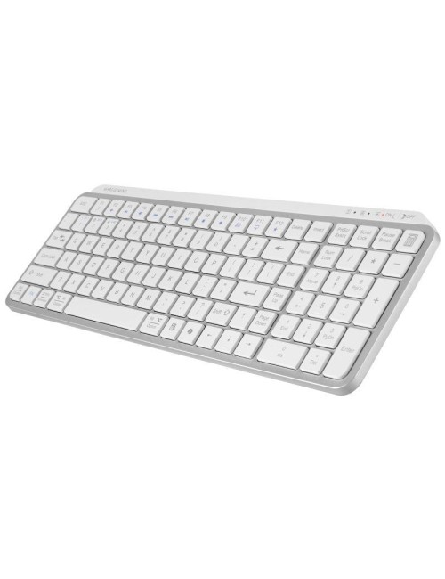 Teclado Compacto Inalámbrico Mars Gaming MK-SILENKEYS/ Blanco