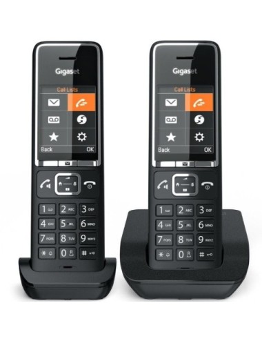 Teléfono Inalámbrico Gigaset Comfort 550/ Pack DUO/ Negro