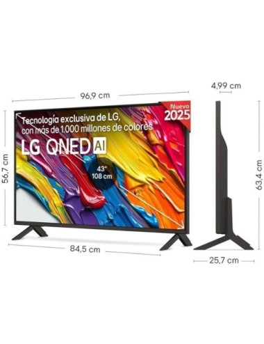 Televisor LG QNED 43QNED84A6C 43'/ Ultra HD 4K/ Smart TV/ WiFi