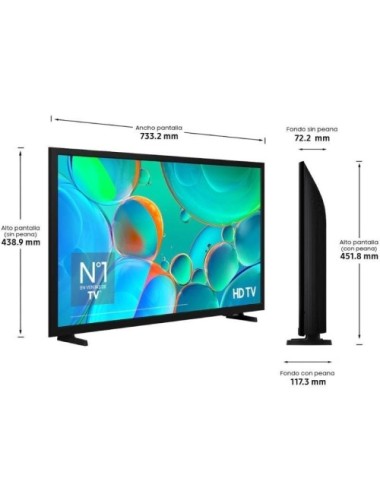 Televisor Samsung H5005 TU32H5005FK 32'/ HD/ Smart TV/ WiFi