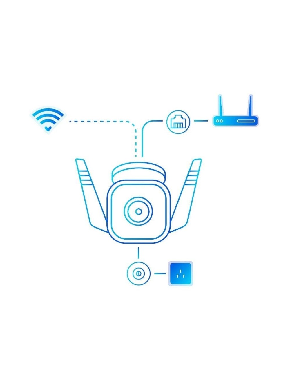 Cámara de Videovigilancia TP-Link Tapo TC65/ Visión Nocturna/ Control desde APP