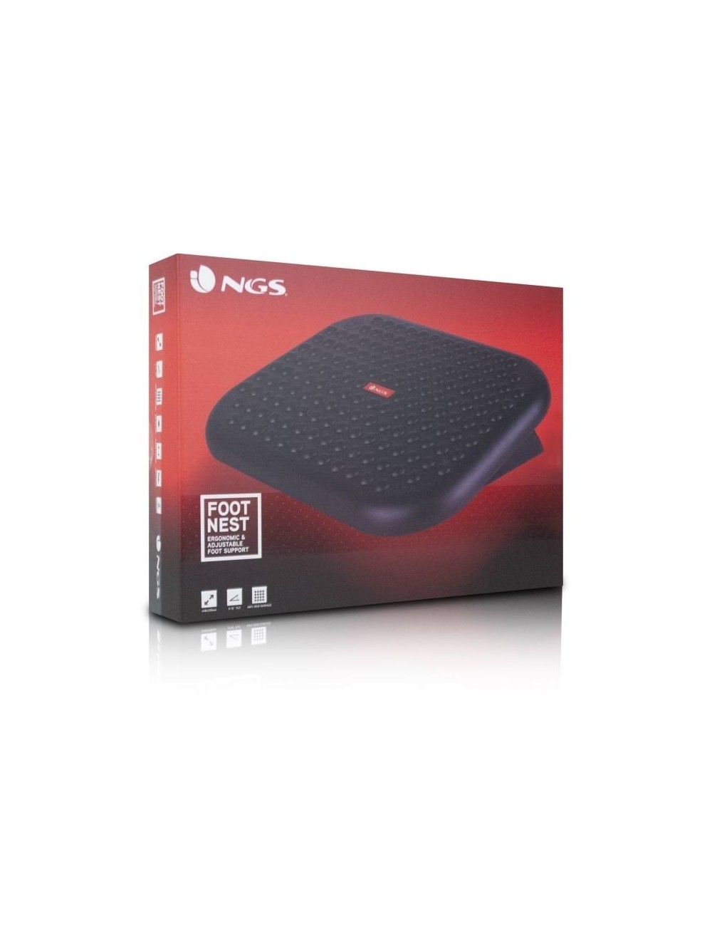 Reposapiés Ergonómico/ Inclinable/ Ajustable NGS Footnest/ 448 x 335mm