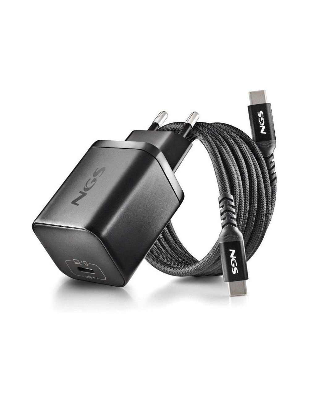 Cargador de Portátil GaN NGS BUD65W-H para HP/ 1xUSB Tipo-C/ 65W/ Automático/ 8 Conectores/ Voltaje 5-20V