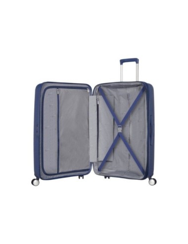 Maleta Grande American Tourister SoundBox Spinner 77cm/ 77x51.5x29.5cm/ 4 Ruedas/ Azul Marino